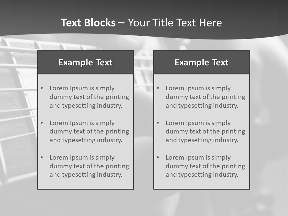 A Person Playing An Electric Guitar In Black And White PowerPoint Template