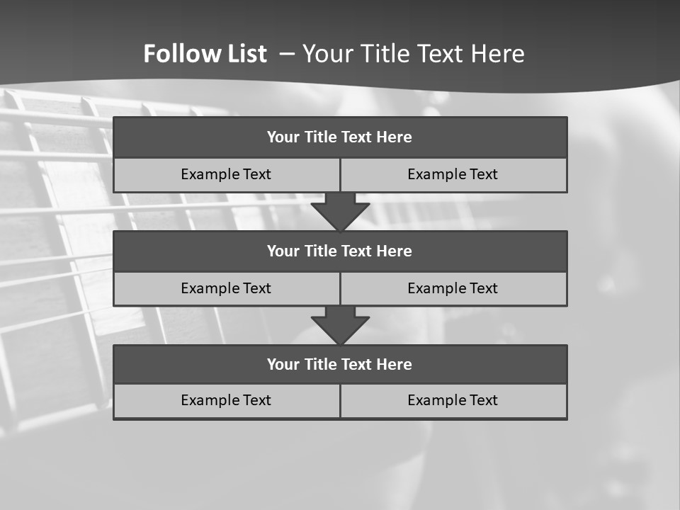 A Person Playing An Electric Guitar In Black And White PowerPoint Template