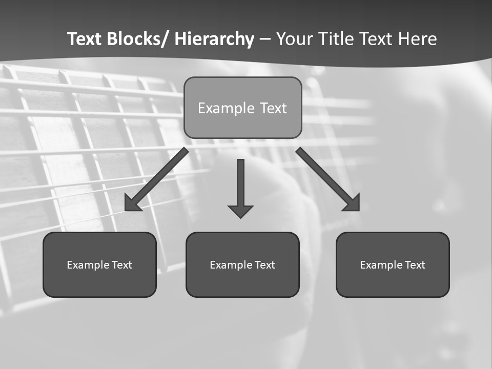 A Person Playing An Electric Guitar In Black And White PowerPoint Template