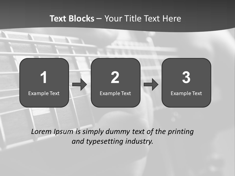 A Person Playing An Electric Guitar In Black And White PowerPoint Template
