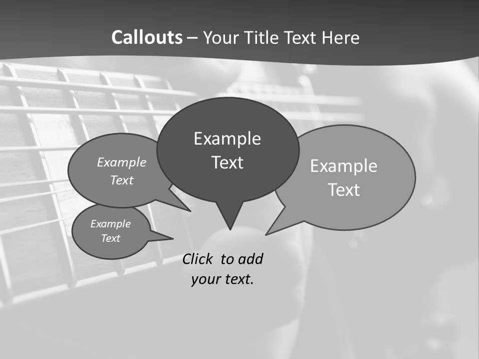 A Person Playing An Electric Guitar In Black And White PowerPoint Template