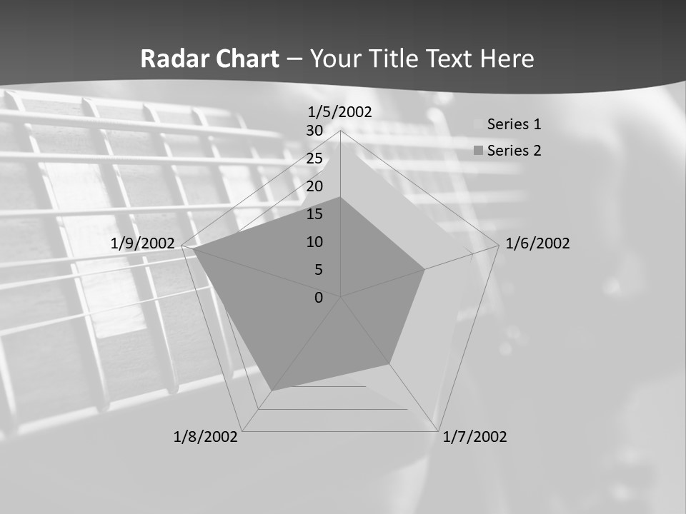 A Person Playing An Electric Guitar In Black And White PowerPoint Template