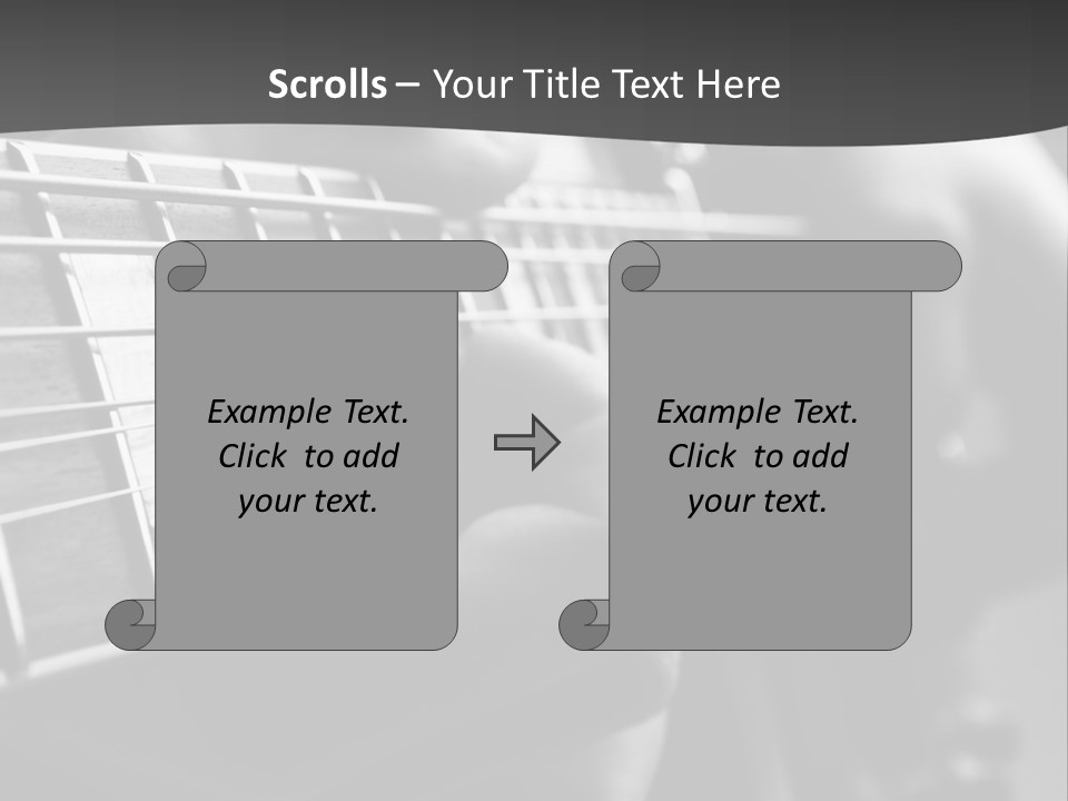 A Person Playing An Electric Guitar In Black And White PowerPoint Template