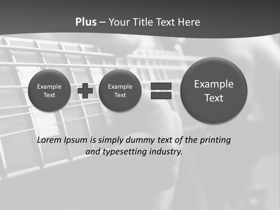 A Person Playing An Electric Guitar In Black And White PowerPoint Template