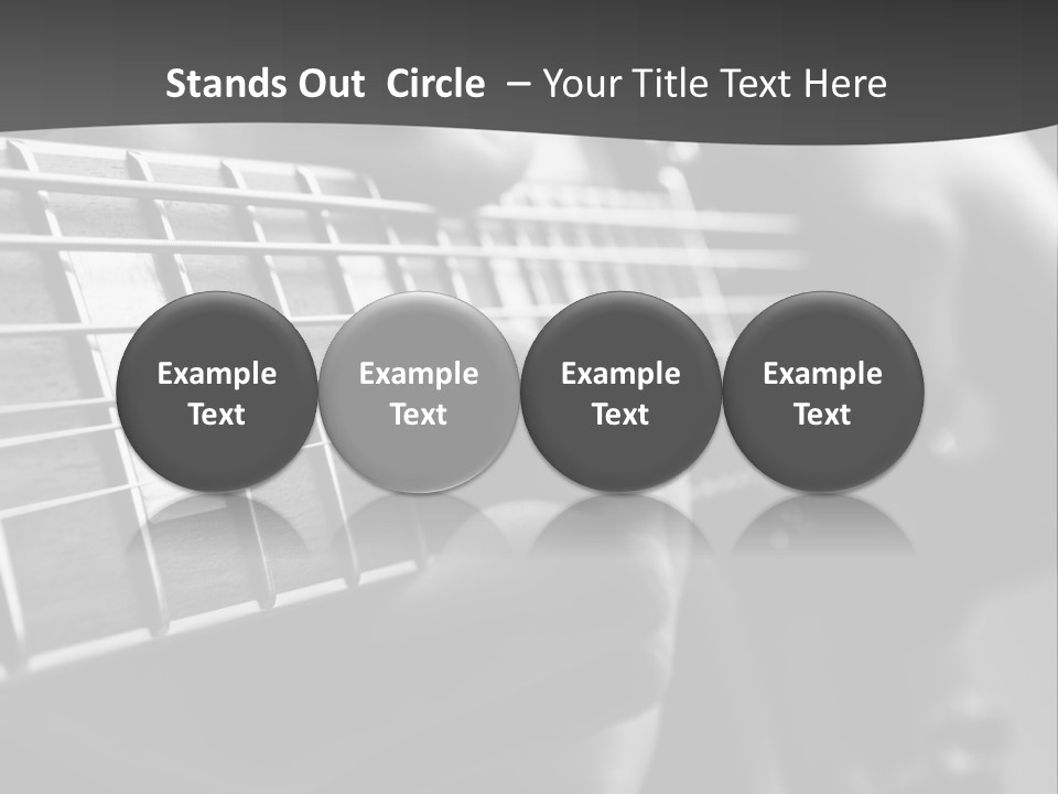 A Person Playing An Electric Guitar In Black And White PowerPoint Template