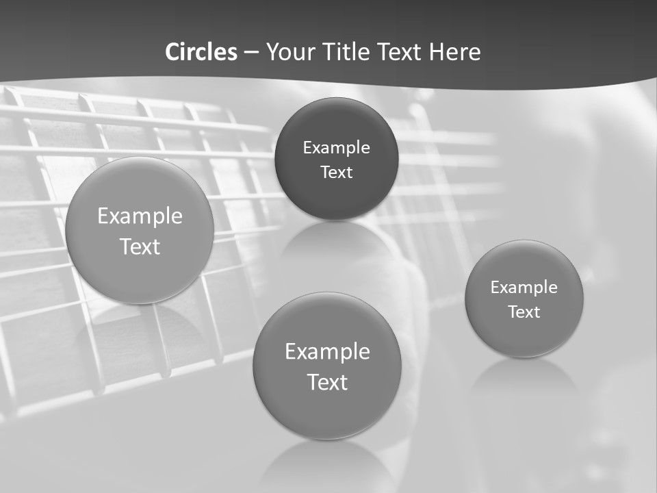 A Person Playing An Electric Guitar In Black And White PowerPoint Template