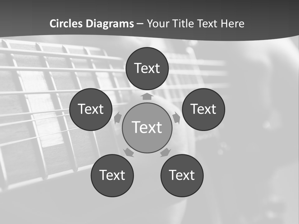 A Person Playing An Electric Guitar In Black And White PowerPoint Template