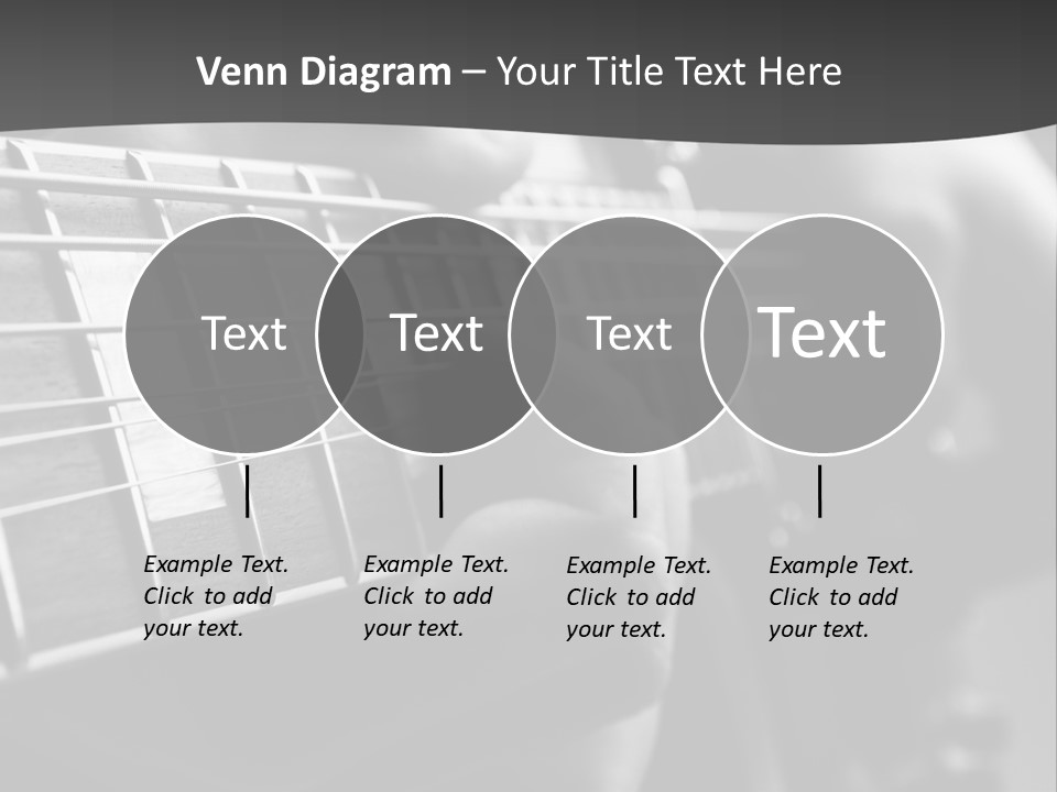 A Person Playing An Electric Guitar In Black And White PowerPoint Template