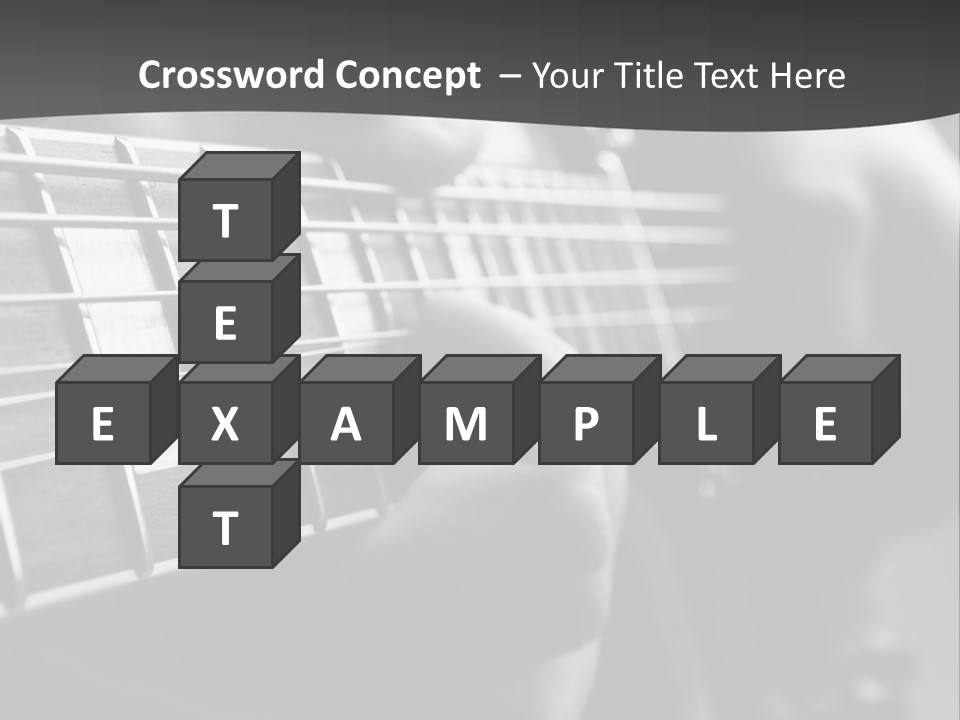 A Person Playing An Electric Guitar In Black And White PowerPoint Template