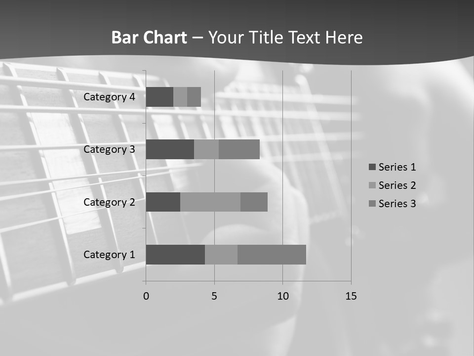 A Person Playing An Electric Guitar In Black And White PowerPoint Template