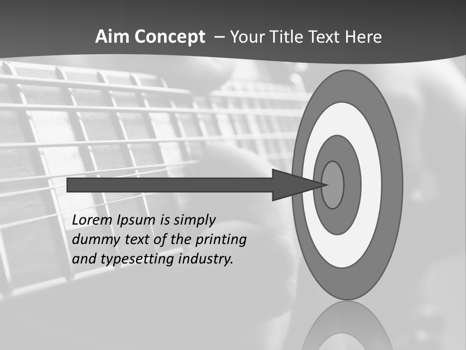 A Person Playing An Electric Guitar In Black And White PowerPoint Template