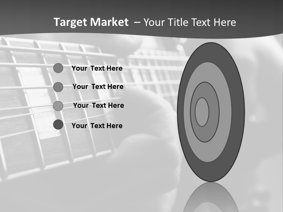 A Person Playing An Electric Guitar In Black And White PowerPoint Template