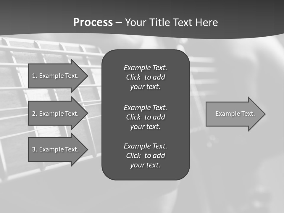 A Person Playing An Electric Guitar In Black And White PowerPoint Template