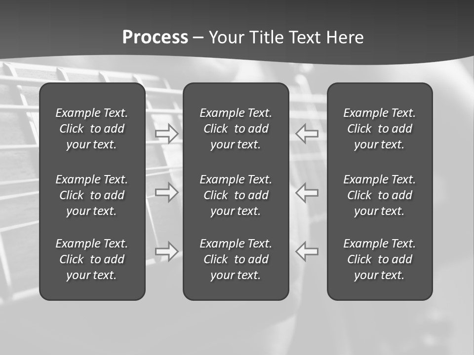 A Person Playing An Electric Guitar In Black And White PowerPoint Template