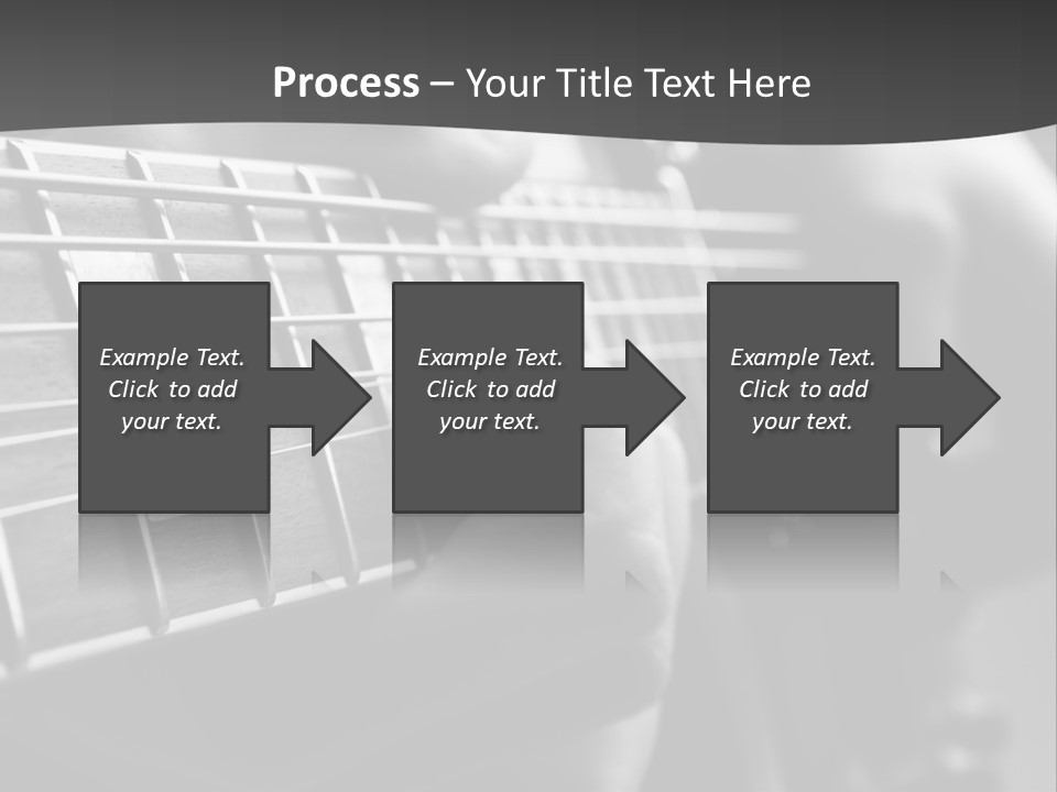 A Person Playing An Electric Guitar In Black And White PowerPoint Template