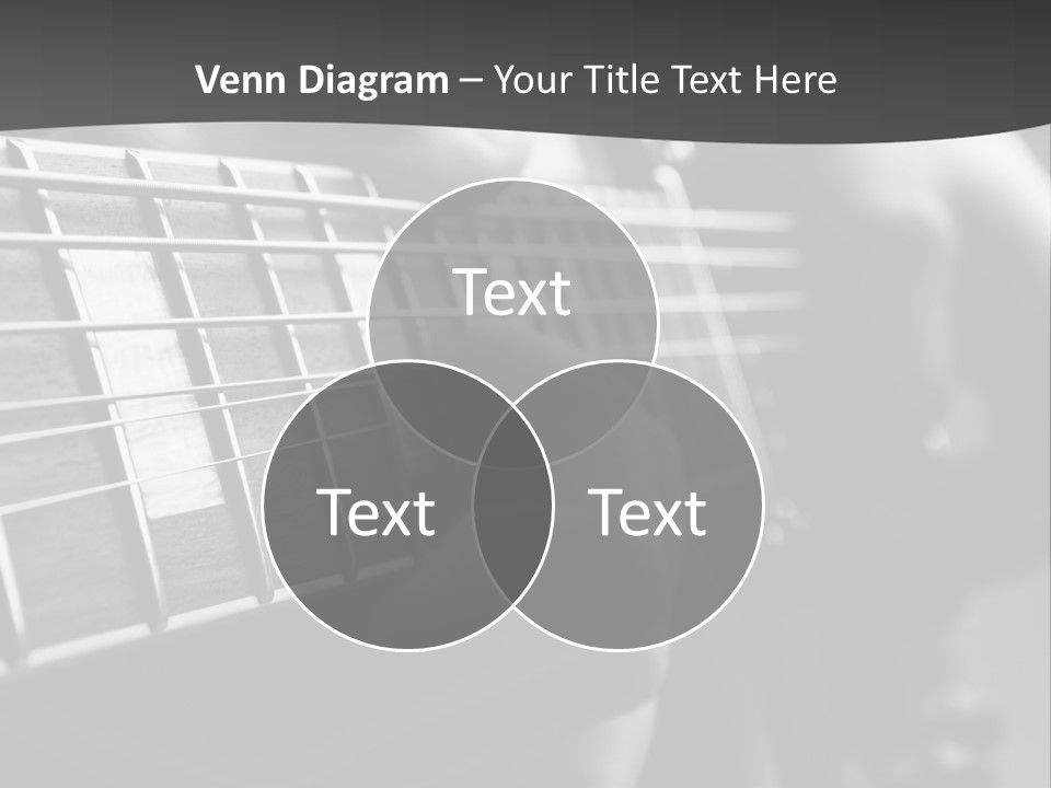A Person Playing An Electric Guitar In Black And White PowerPoint Template