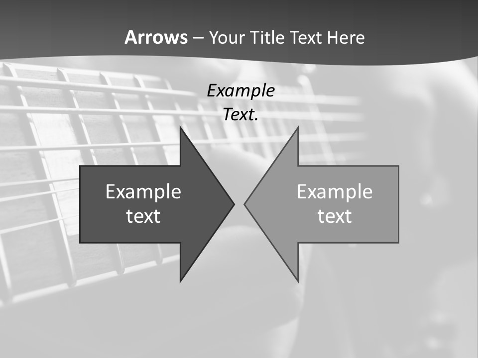 A Person Playing An Electric Guitar In Black And White PowerPoint Template
