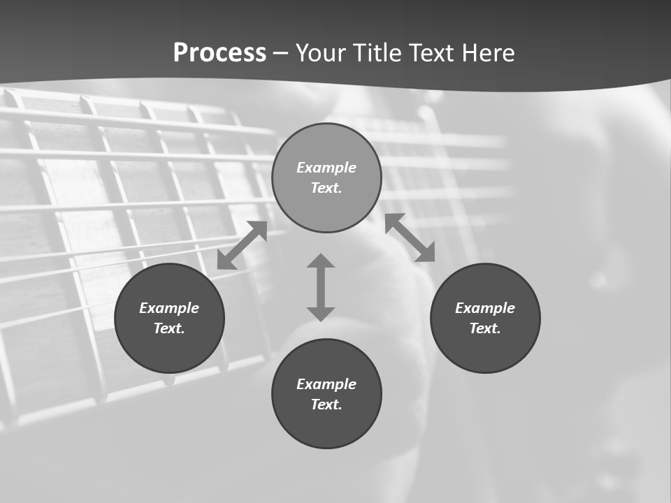A Person Playing An Electric Guitar In Black And White PowerPoint Template
