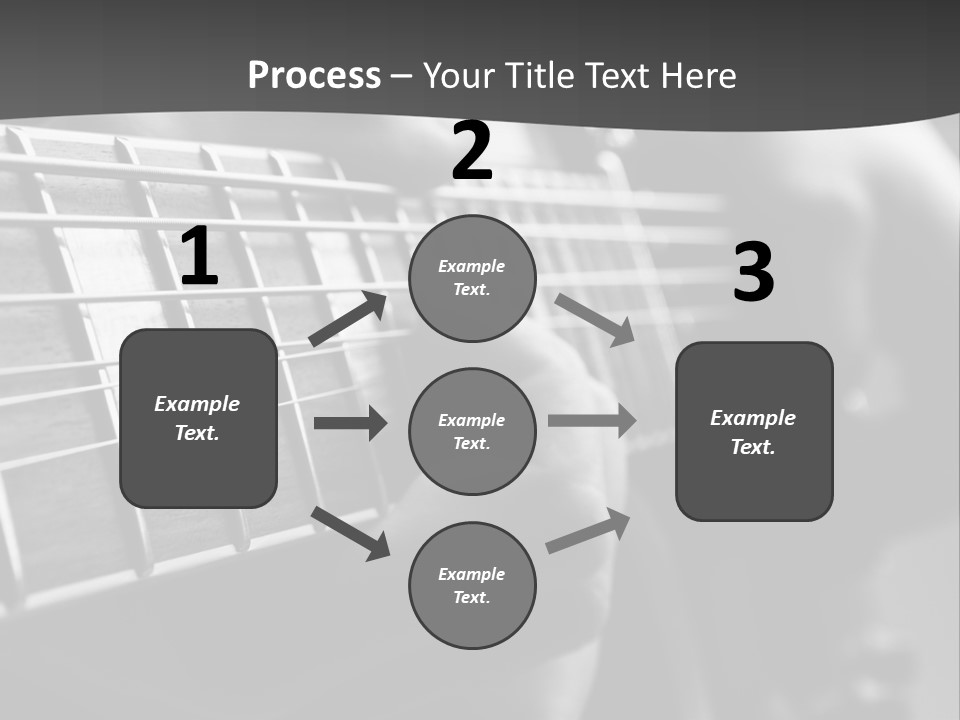 A Person Playing An Electric Guitar In Black And White PowerPoint Template
