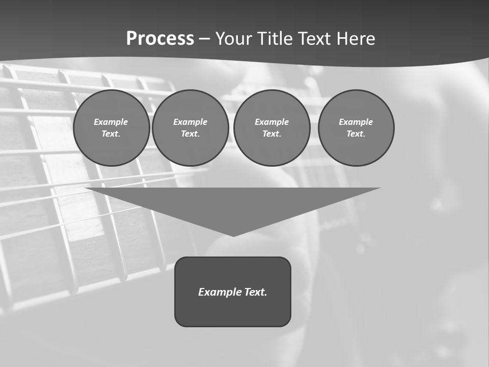 A Person Playing An Electric Guitar In Black And White PowerPoint Template