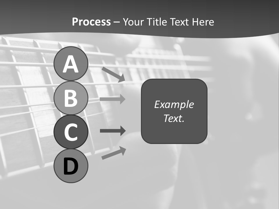 A Person Playing An Electric Guitar In Black And White PowerPoint Template