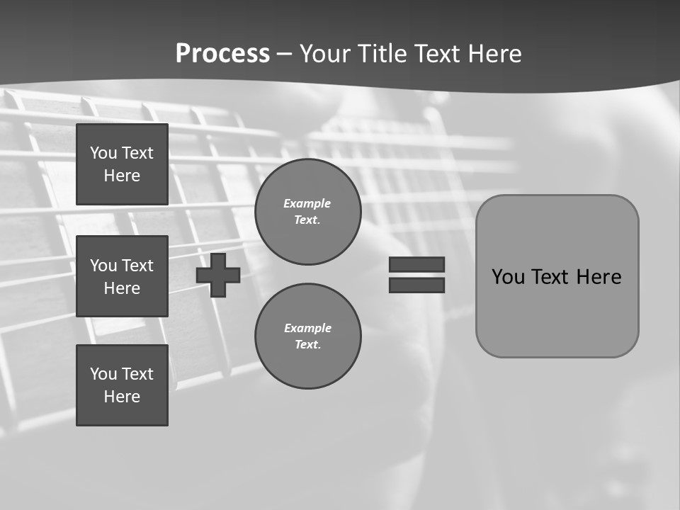 A Person Playing An Electric Guitar In Black And White PowerPoint Template