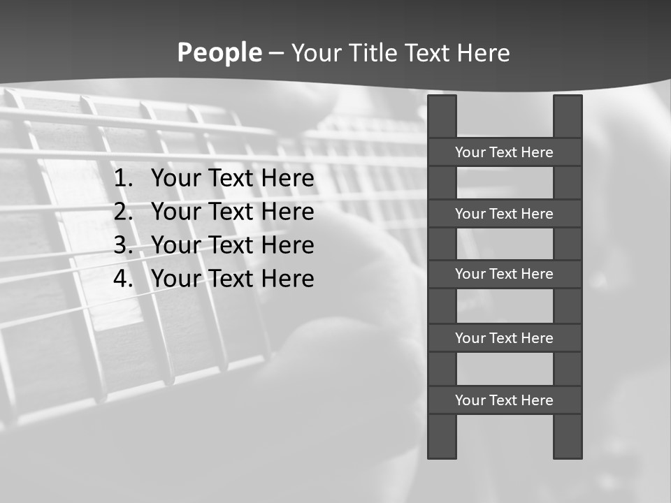 A Person Playing An Electric Guitar In Black And White PowerPoint Template