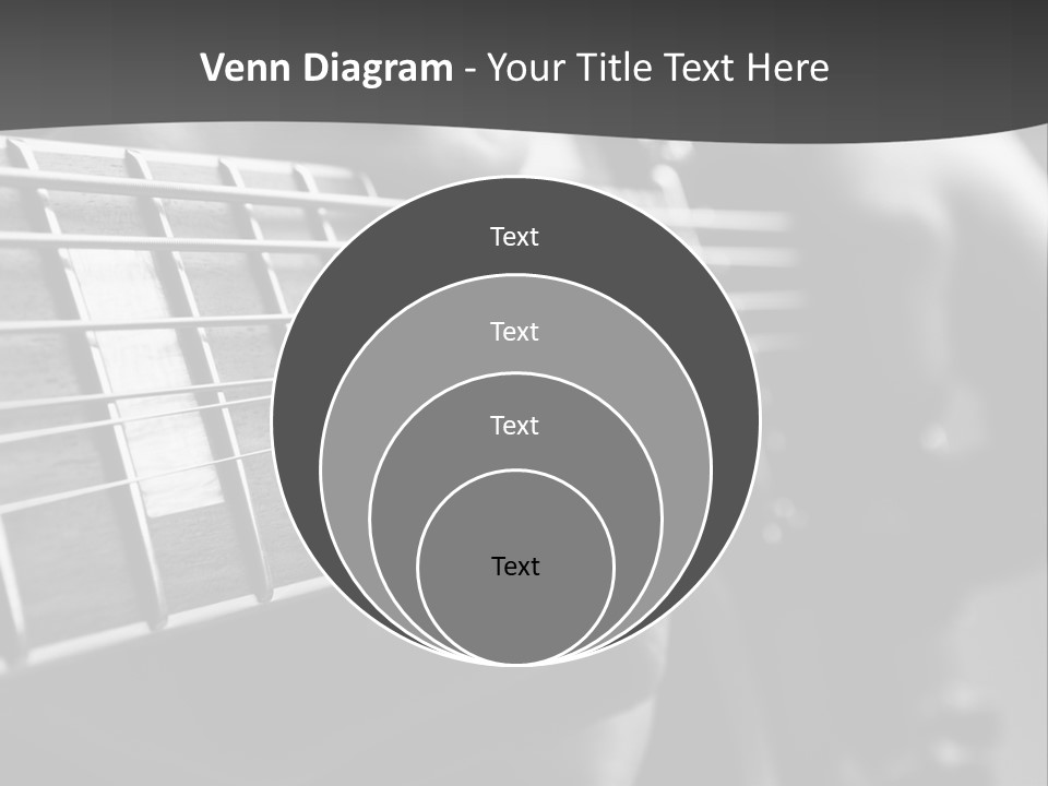 A Person Playing An Electric Guitar In Black And White PowerPoint Template