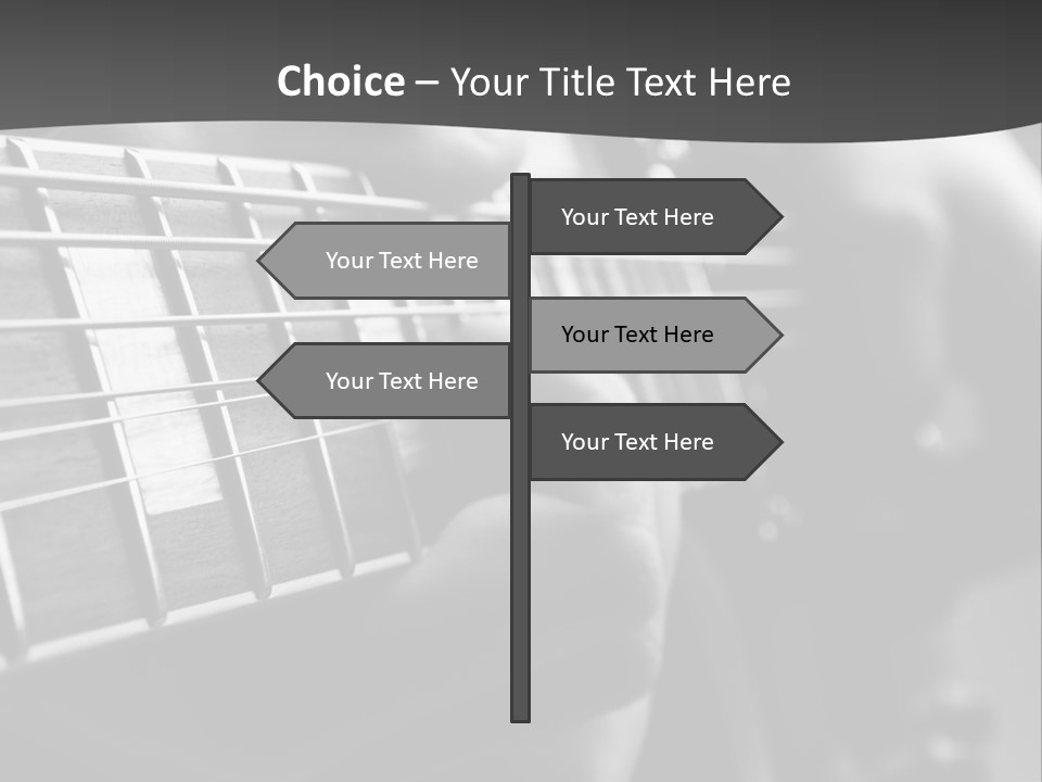 A Person Playing An Electric Guitar In Black And White PowerPoint Template