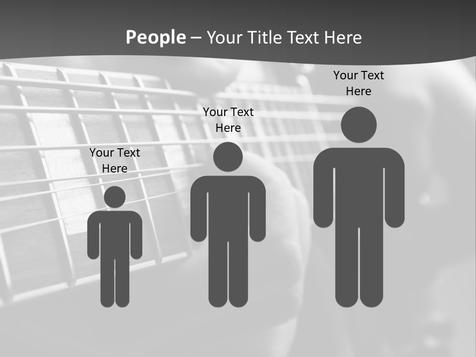 A Person Playing An Electric Guitar In Black And White PowerPoint Template