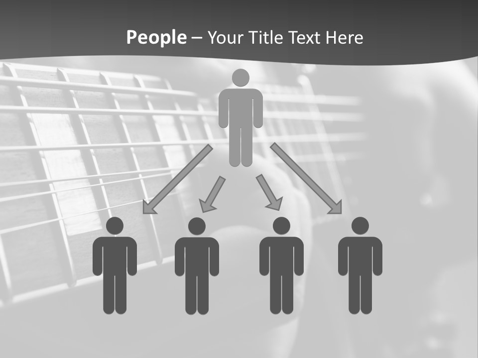 A Person Playing An Electric Guitar In Black And White PowerPoint Template