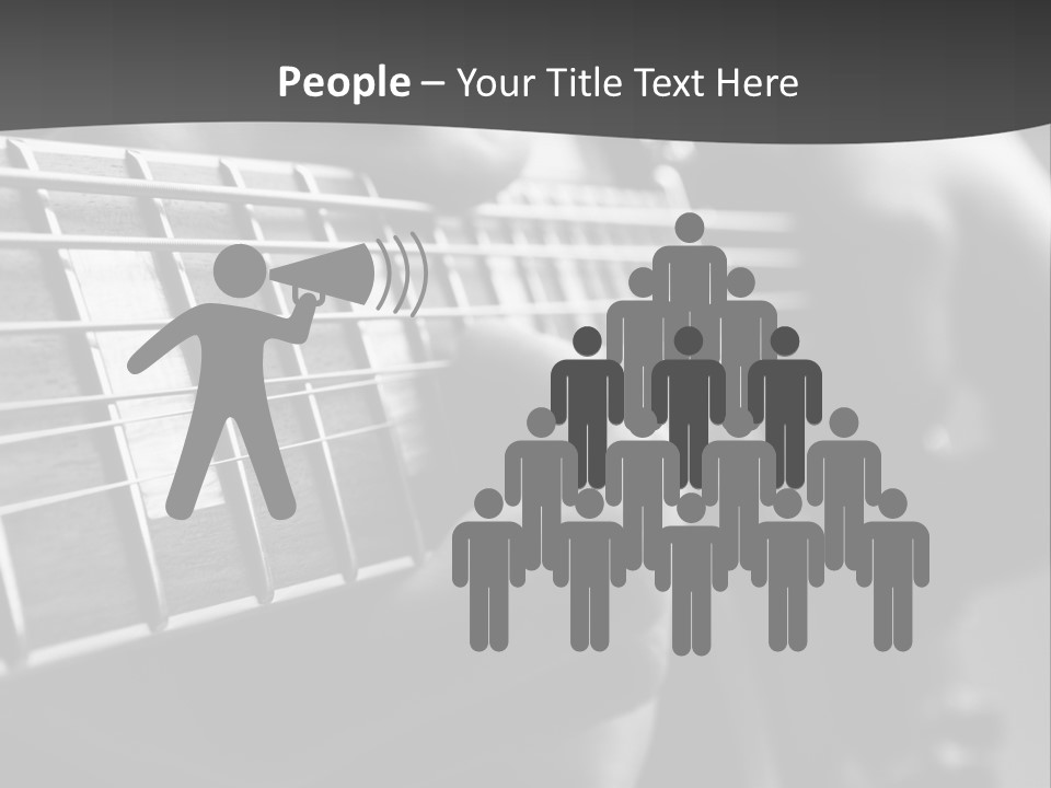A Person Playing An Electric Guitar In Black And White PowerPoint Template