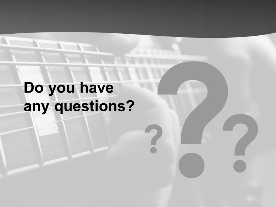 A Person Playing An Electric Guitar In Black And White PowerPoint Template