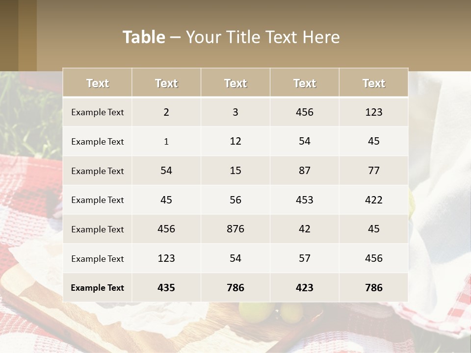 A Picnic Basket Filled With Fruit And Cheese PowerPoint Template