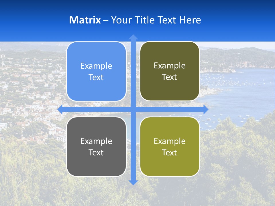 A Scenic View Of A Bay With Boats In The Water PowerPoint Template
