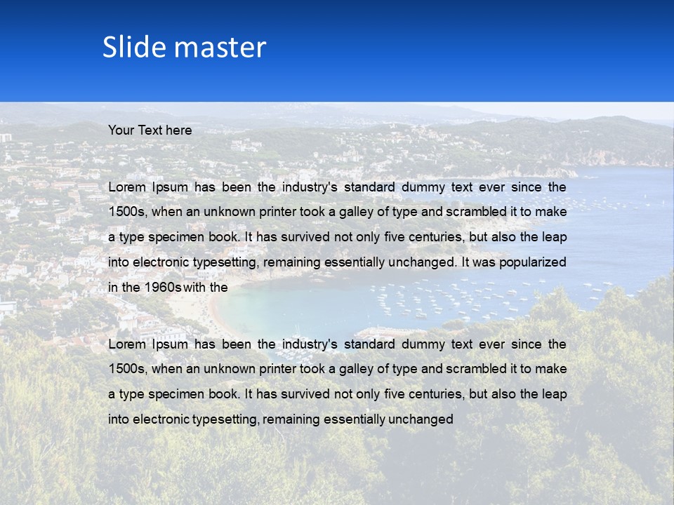 A Scenic View Of A Bay With Boats In The Water PowerPoint Template