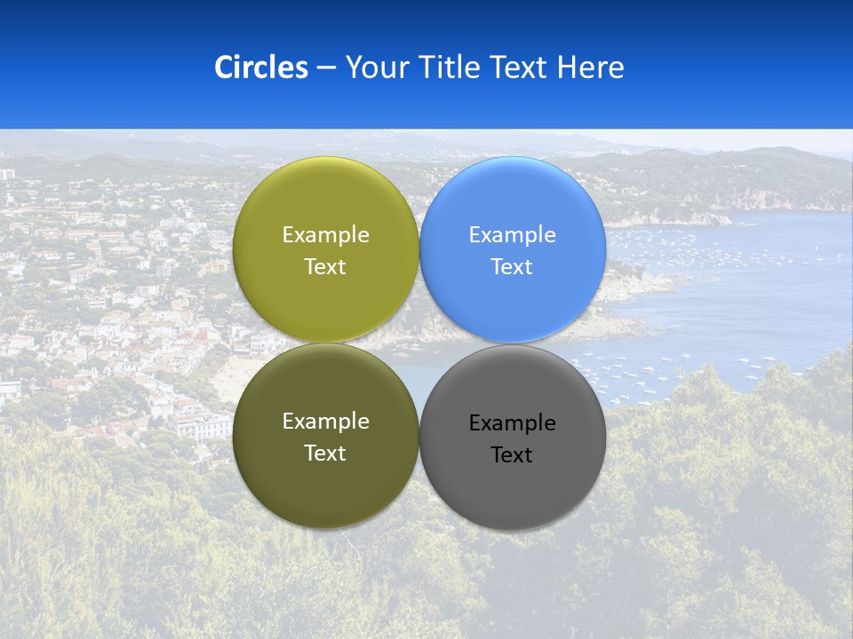 A Scenic View Of A Bay With Boats In The Water PowerPoint Template