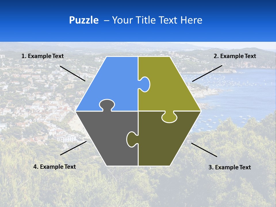 A Scenic View Of A Bay With Boats In The Water PowerPoint Template
