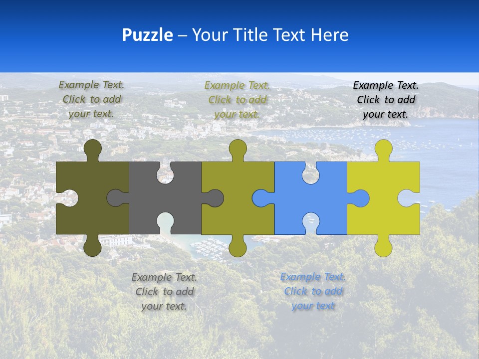 A Scenic View Of A Bay With Boats In The Water PowerPoint Template