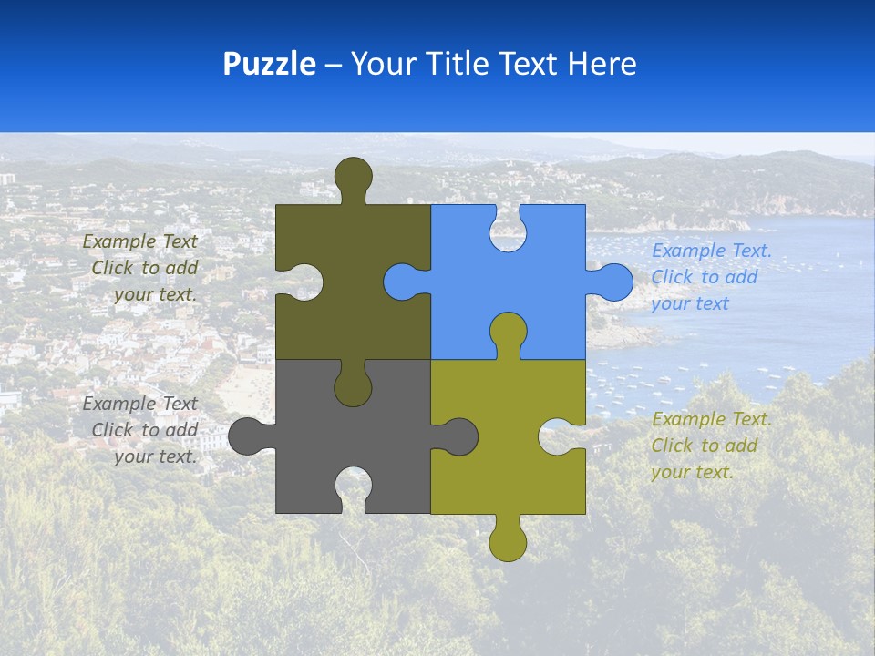 A Scenic View Of A Bay With Boats In The Water PowerPoint Template