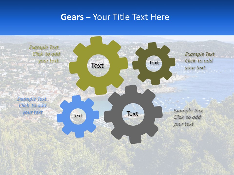 A Scenic View Of A Bay With Boats In The Water PowerPoint Template