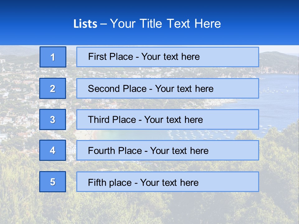 A Scenic View Of A Bay With Boats In The Water PowerPoint Template