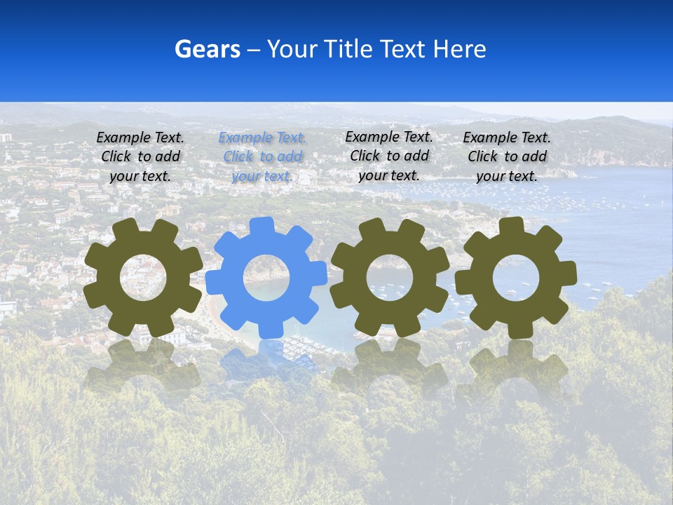 A Scenic View Of A Bay With Boats In The Water PowerPoint Template