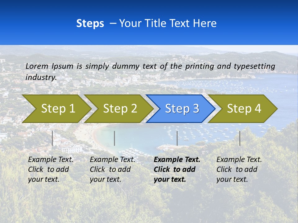 A Scenic View Of A Bay With Boats In The Water PowerPoint Template