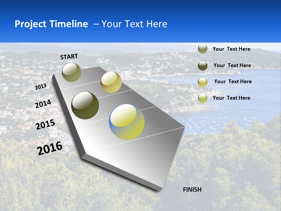 A Scenic View Of A Bay With Boats In The Water PowerPoint Template
