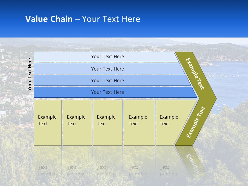 A Scenic View Of A Bay With Boats In The Water PowerPoint Template