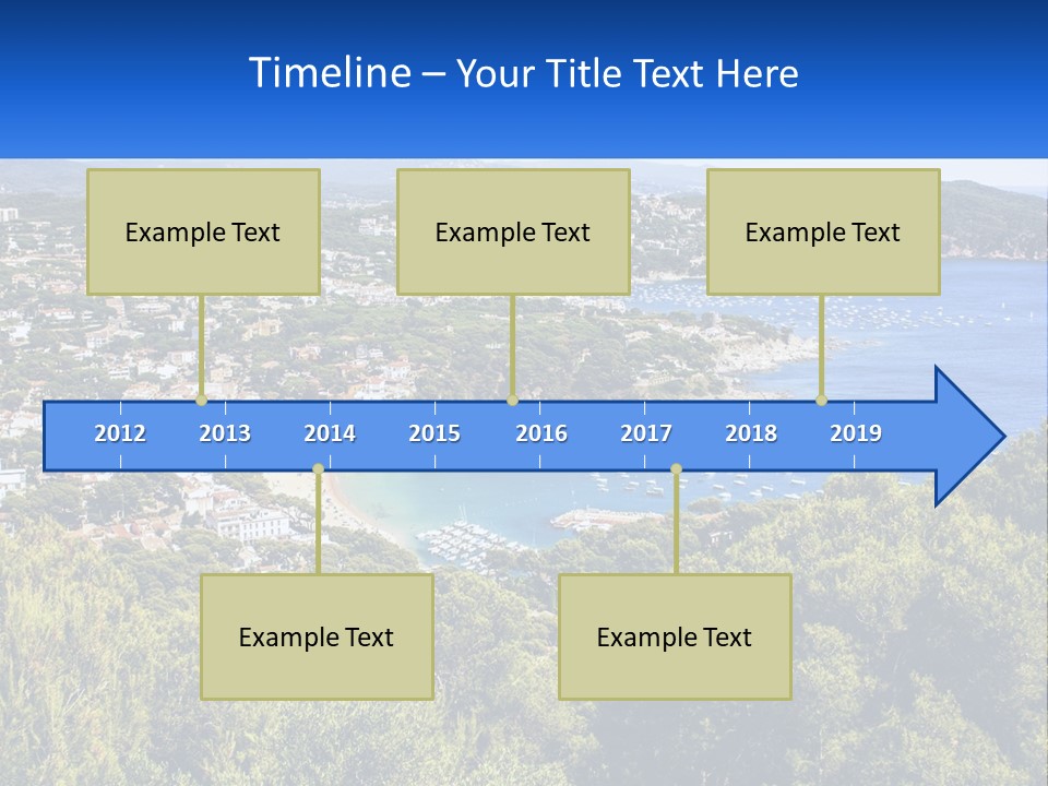 A Scenic View Of A Bay With Boats In The Water PowerPoint Template