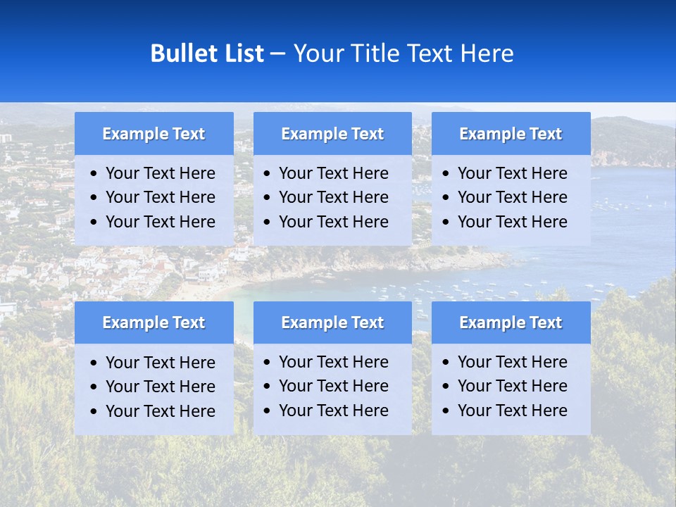 A Scenic View Of A Bay With Boats In The Water PowerPoint Template