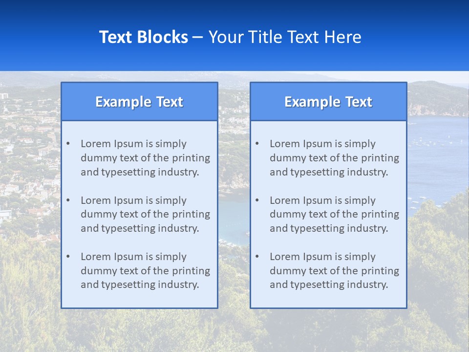 A Scenic View Of A Bay With Boats In The Water PowerPoint Template
