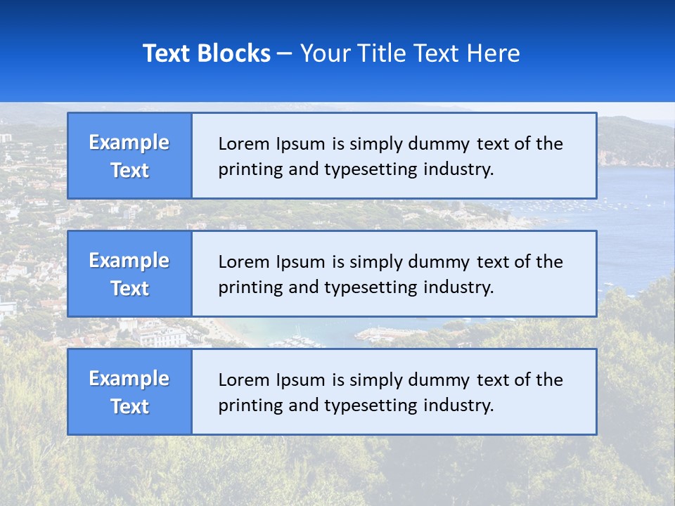 A Scenic View Of A Bay With Boats In The Water PowerPoint Template